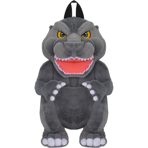 Godzilla Mini Plush Backpack for Men Women Grey 14 Inch Carry-All Style